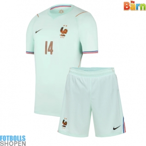 Billiga Frankrike Adrien Rabiot #14 Bortatröja Barn VM 2026 Kortärmad (+ Korta byxor)